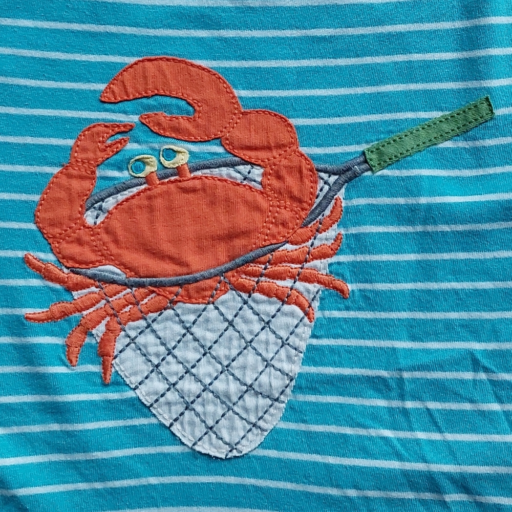2012 euc/vguc 🦀 Mini Boden crab tee 7-8 years